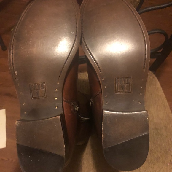 Frye-Melissa tab tall riding boots / color redwood - Picture 6 of 6